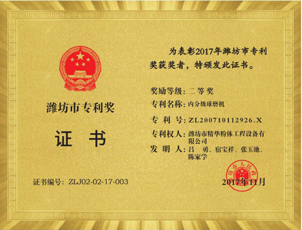 濰坊市專(zhuān)利獎(jiǎng)